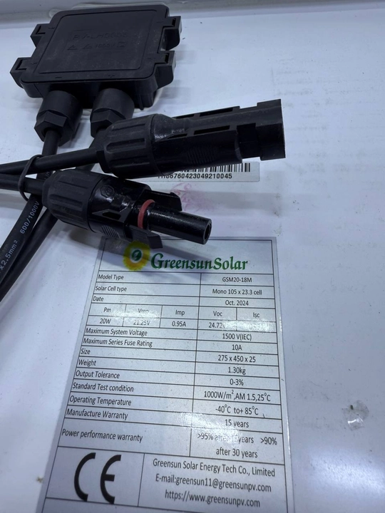 Quyosh paneli modul Greensun Solar, 20W