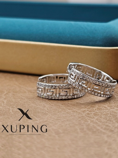 Кольцевые серьги для девочек и женщин, Xuping — 1001PRT-XUPINGK3-СЕРЕБРН