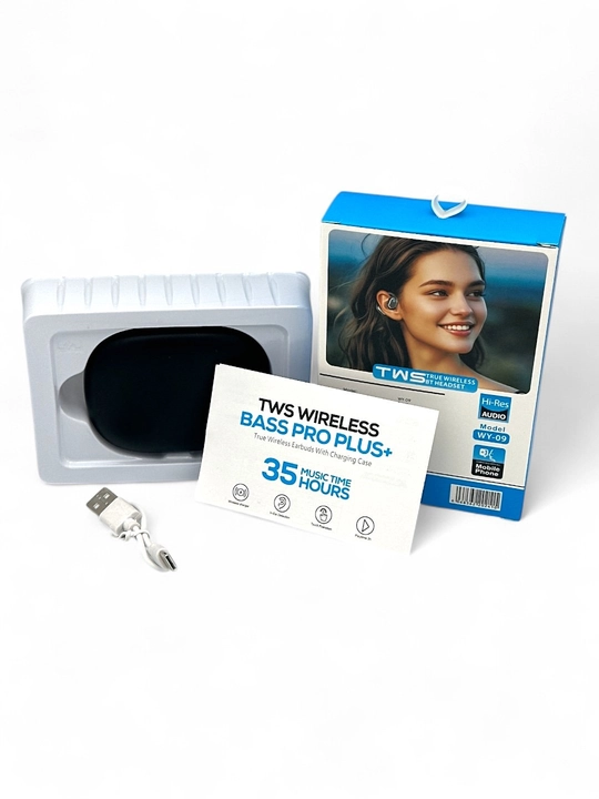 TWS BASS PRO PLUS+ WY-09 — беспроводные наушники, полный звук и мощный бас