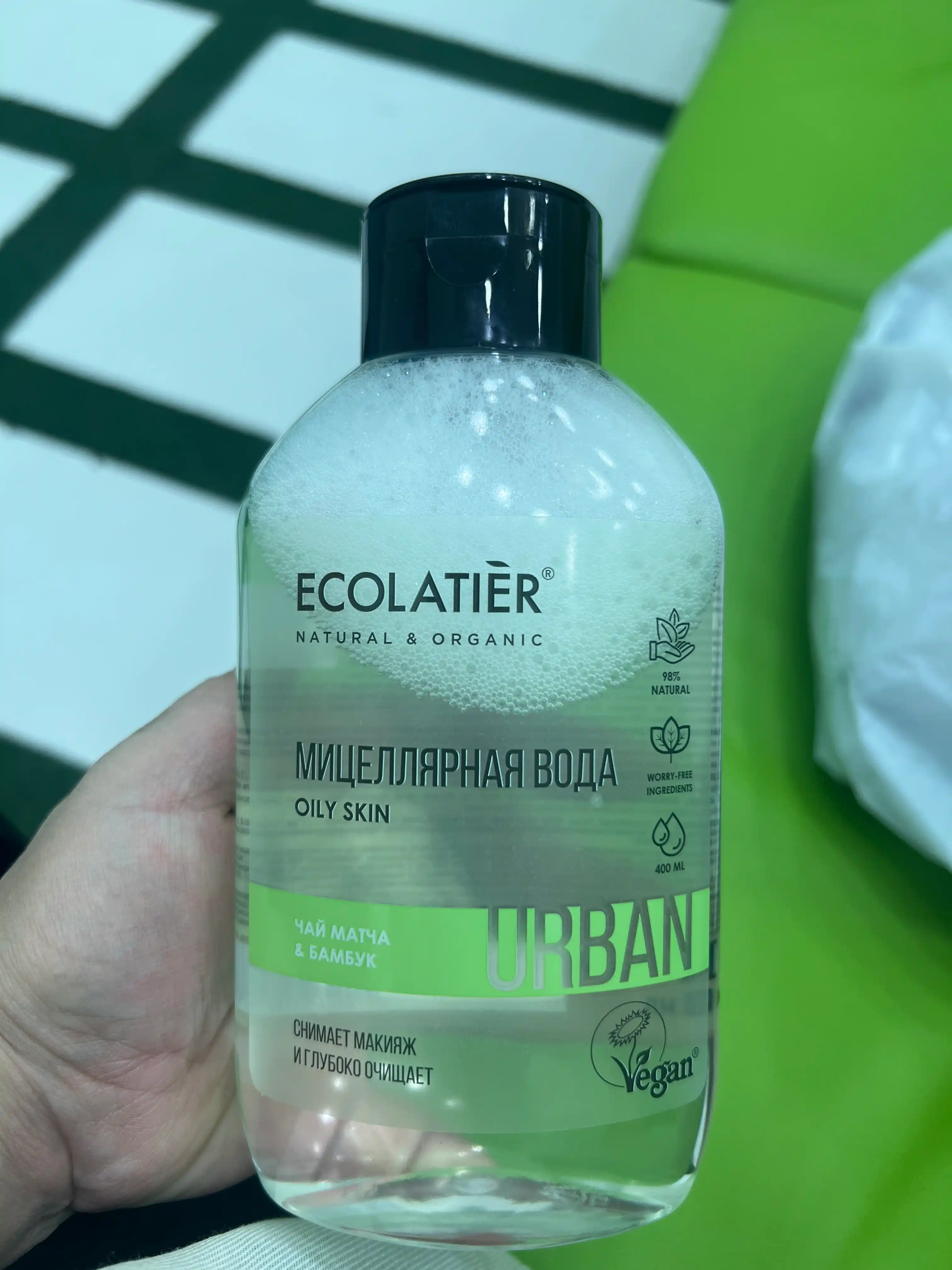 Мицеллярная вода для снятия макияжа, чай матча и бамбук
