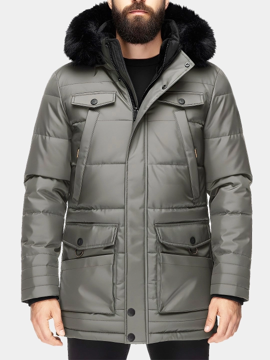 Erkaklar uchun Navahoo Luaan qishki kurtka-pal'to mo‘ynali alyaska, –20°C gacha