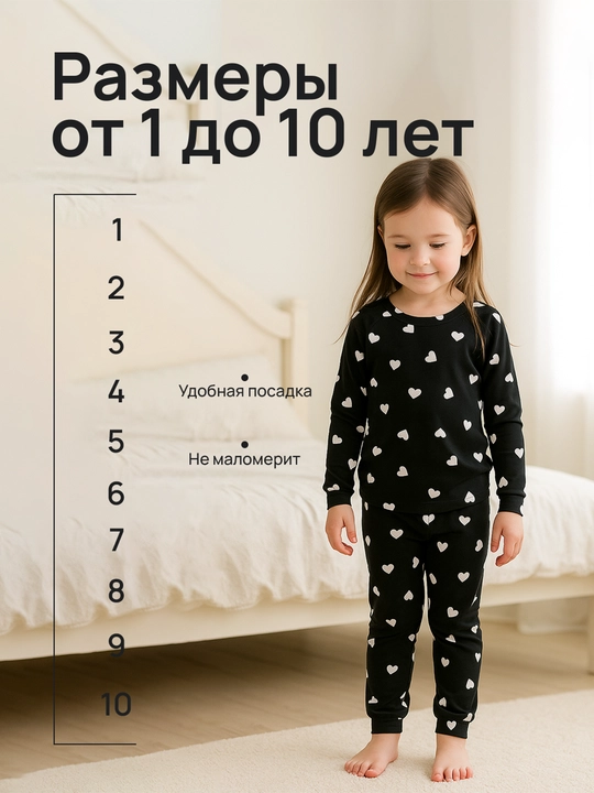 Пижама для мальчиков и девочек, 100% хлопок
