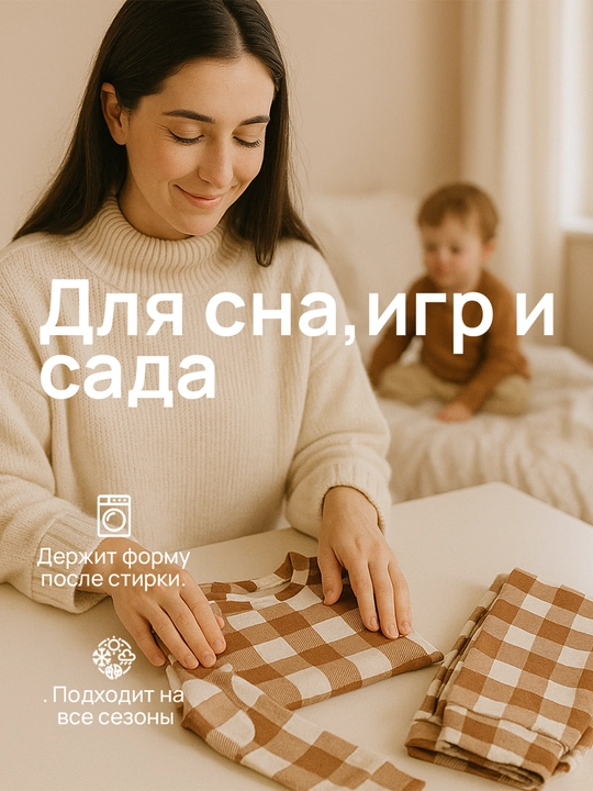 Пижама для мальчиков и девочек, 100% хлопок