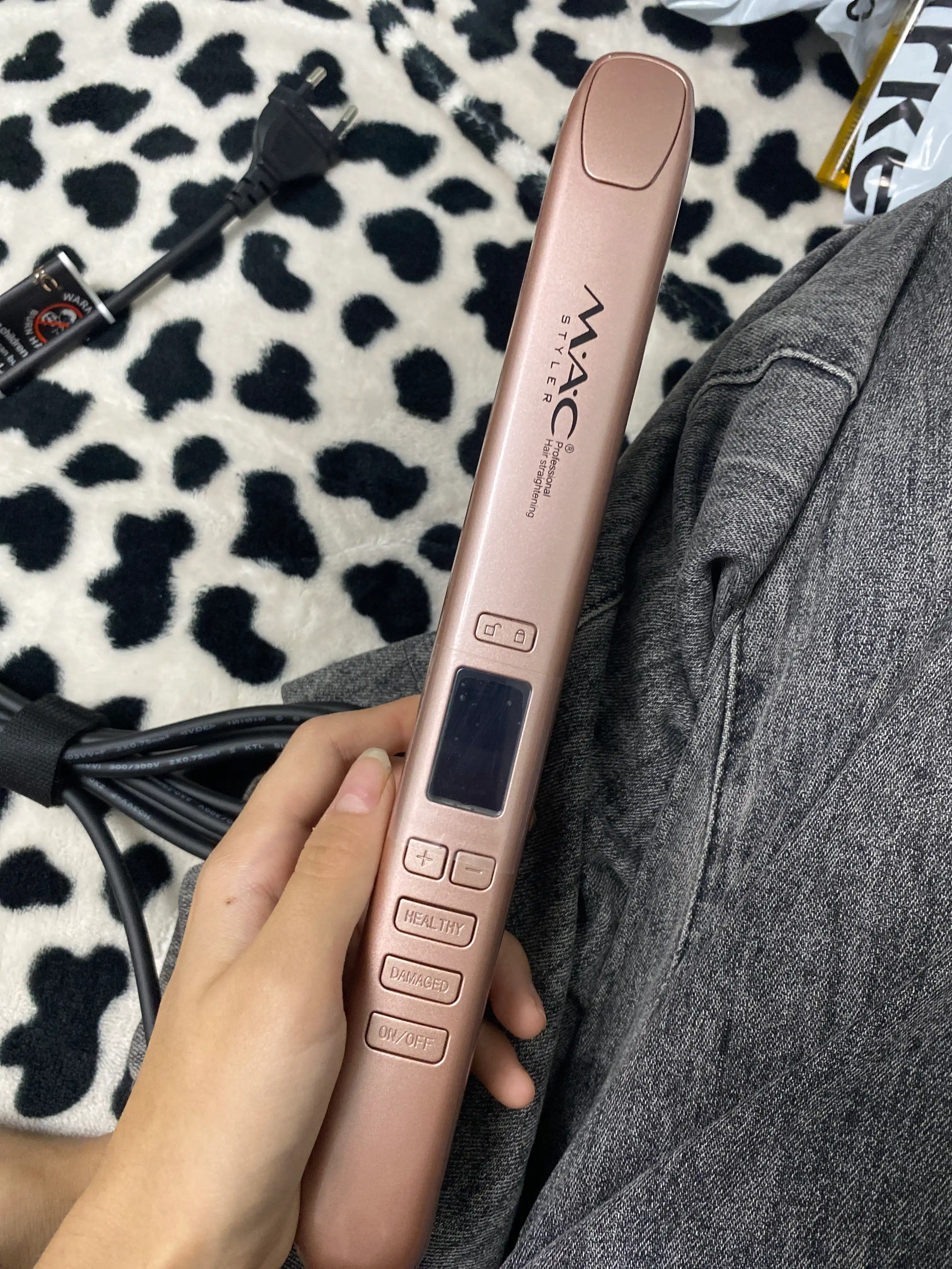 Professional soch tekislovchi dazmol MAC Styler MC-2021 Keramika, LCD displeyli