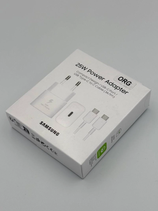 Samsung 25 Vt tezkor quvvatlash moslamasi, adapter + Type-C [ORG] kabeli