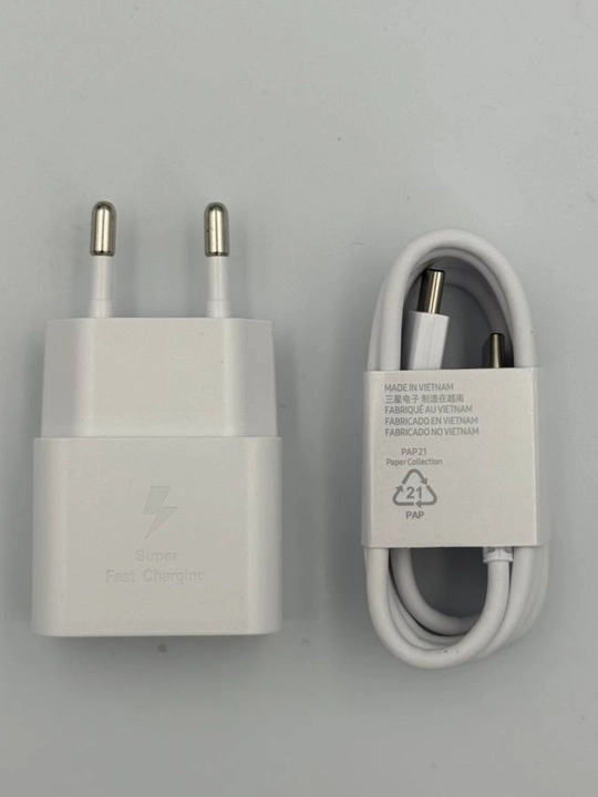 Samsung 25 Vt tezkor quvvatlash moslamasi, adapter + Type-C [ORG] kabeli