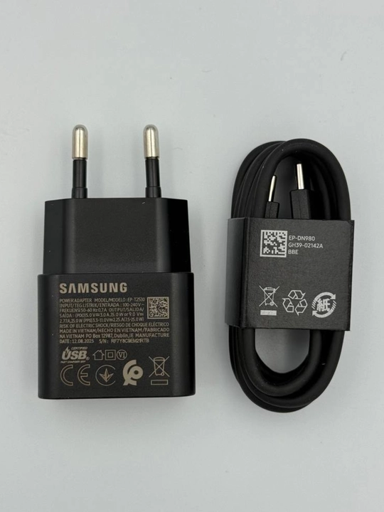 Samsung 25 Vt tezkor quvvatlash moslamasi, adapter + Type-C [ORG] kabeli