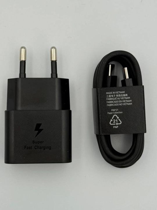 Samsung 25 Vt tezkor quvvatlash moslamasi, adapter + Type-C [ORG] kabeli