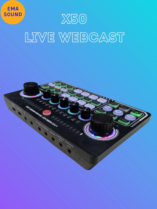 X50 Live Webcast kondensatorli mikrofon va tovush kartasi to‘plami
