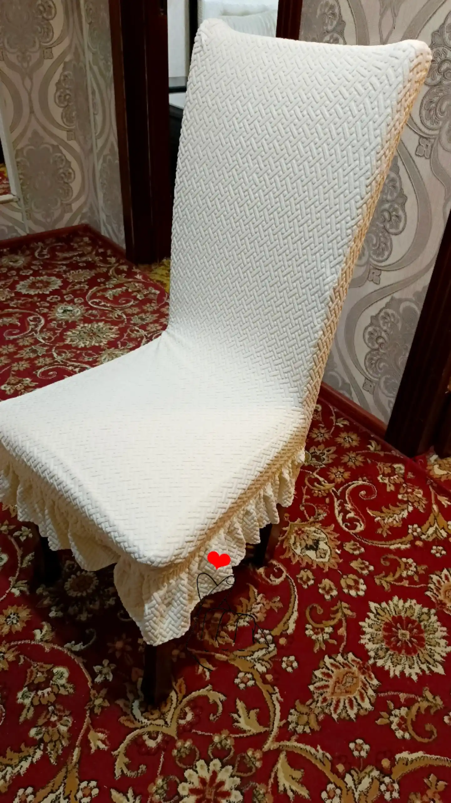 Чехол на стул с высокой спинкой, 1 шт