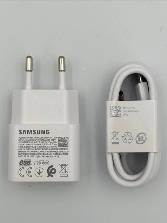 Samsung 25 Vt tezkor quvvatlash adapteri, Type-C kabeli