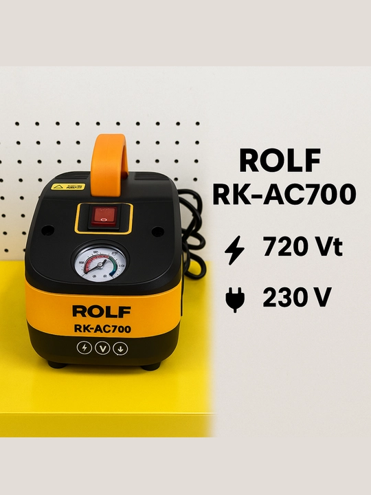 Rolf RK-ac700 havo kompressori, 720 Vt, 230 avtomobil, velosiped, havo shari