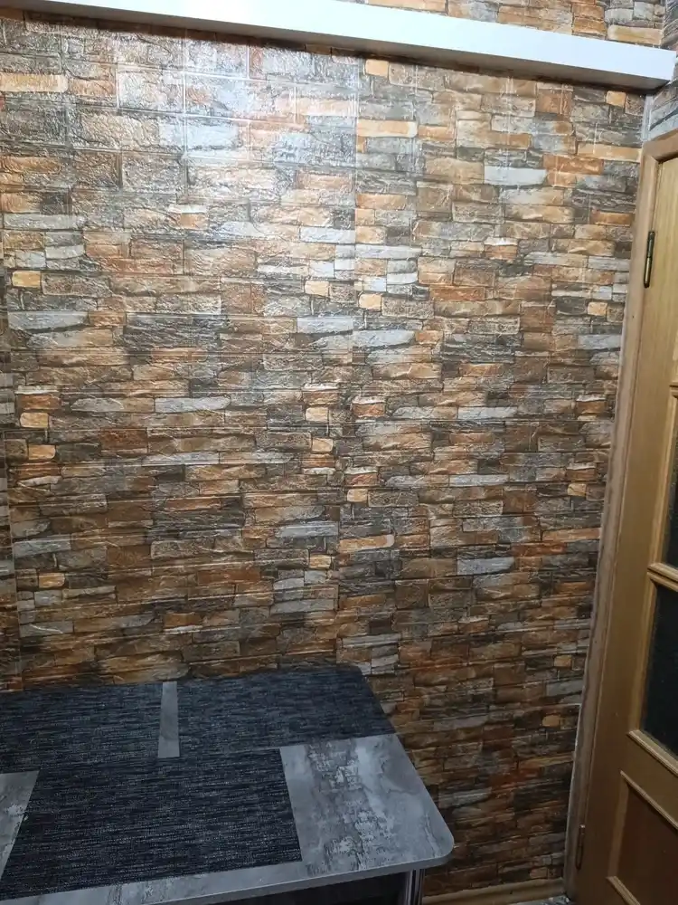 Devor uchun varaqli panellar, o‘z-o‘ziga yopishuvchi, plitka uslubida 3D oboy