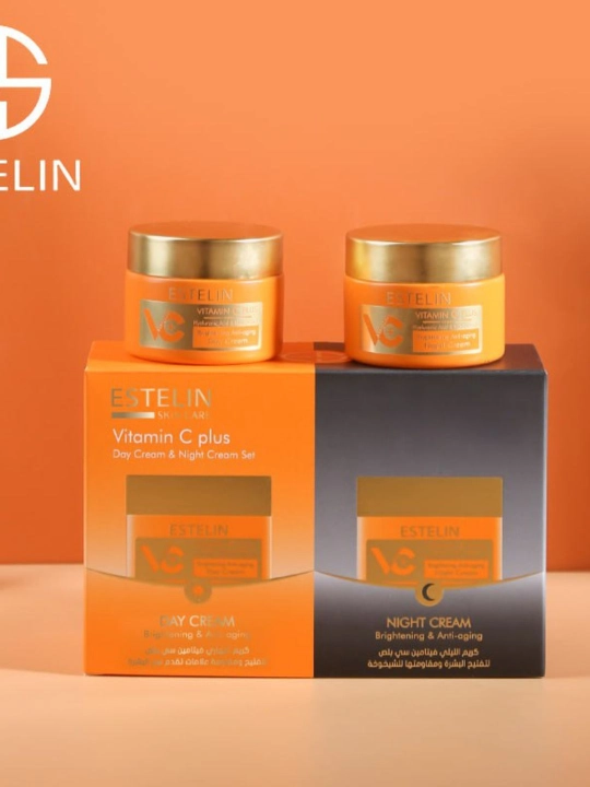 Yuz uchun "Estelin"ning "Vitamin С" kunduzgi va tungi kremi, 50 g - 