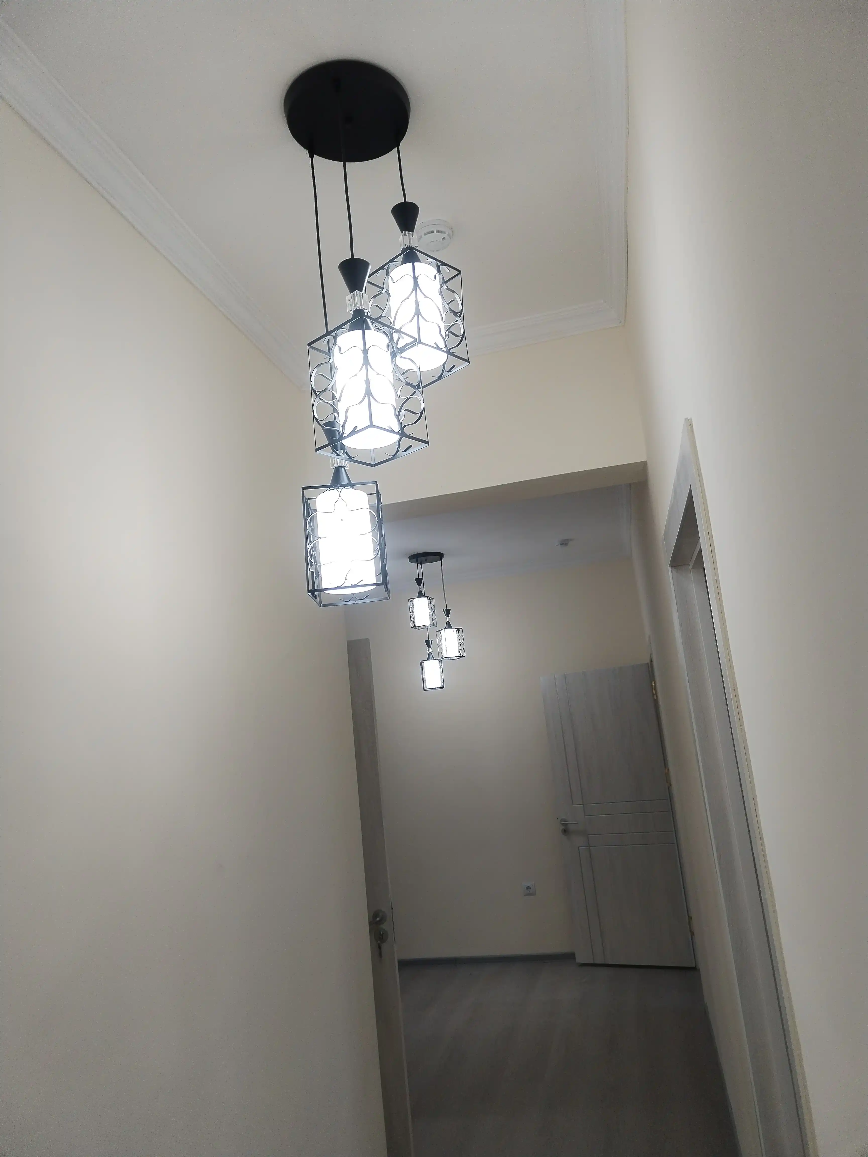 Lyustra, loft uslubida, balandligi sozlanadigan, zal, oshxona uchun plafonli, osma qandil