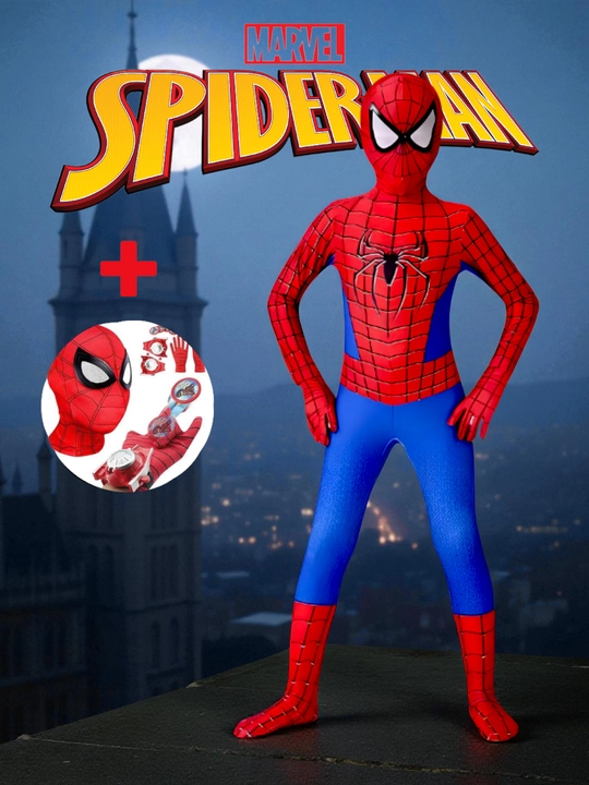 Kosplay o'rgimchak odam bolalar spiderman  uchun, super qahramon karnaval kostyumi