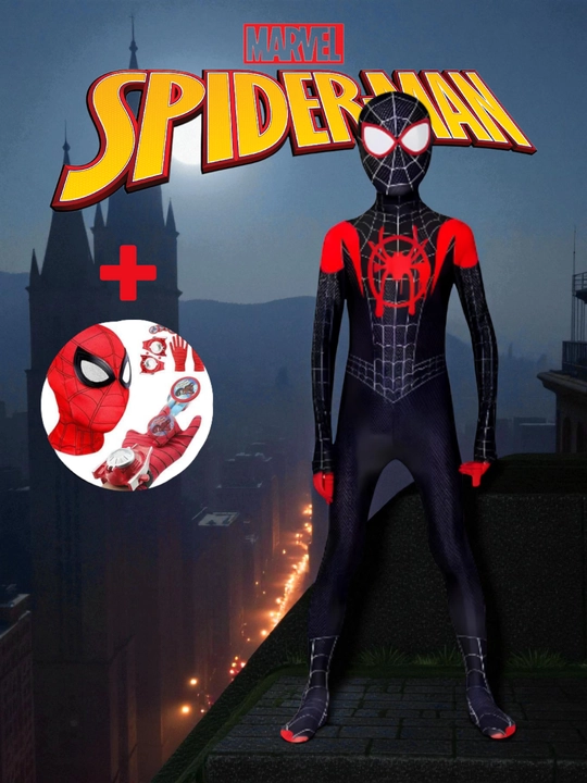 Kosplay o'rgimchak odam bolalar spiderman  uchun, super qahramon karnaval kostyumi