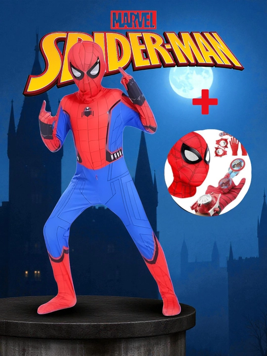 Kosplay o'rgimchak odam bolalar spiderman  uchun, super qahramon karnaval kostyumi