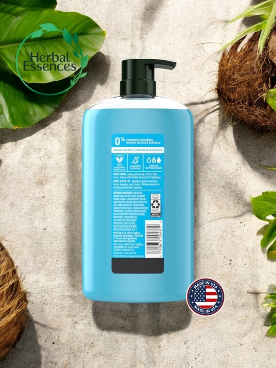 Шампунь Herbal Essences без парабенов, силикона и минеральных масел, 865 мл 