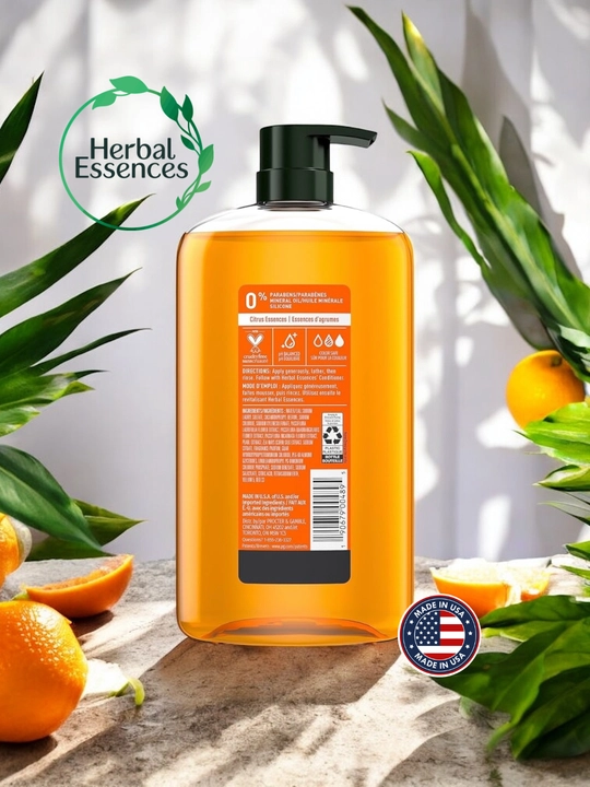 Шампунь Herbal Essences без парабенов, силикона и минеральных масел, 865 мл 