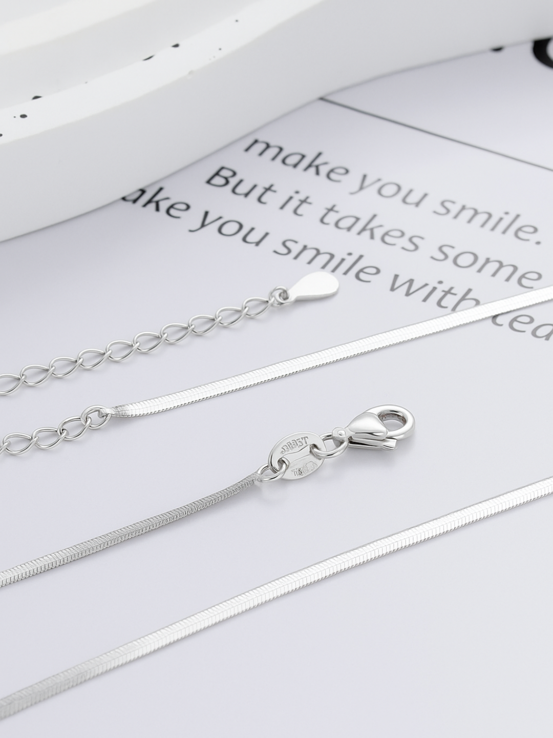 SilverMe женская цепочка из серебра 925 пробы с покрытием 18K Gold Snake Chain, 41+6 cм - 