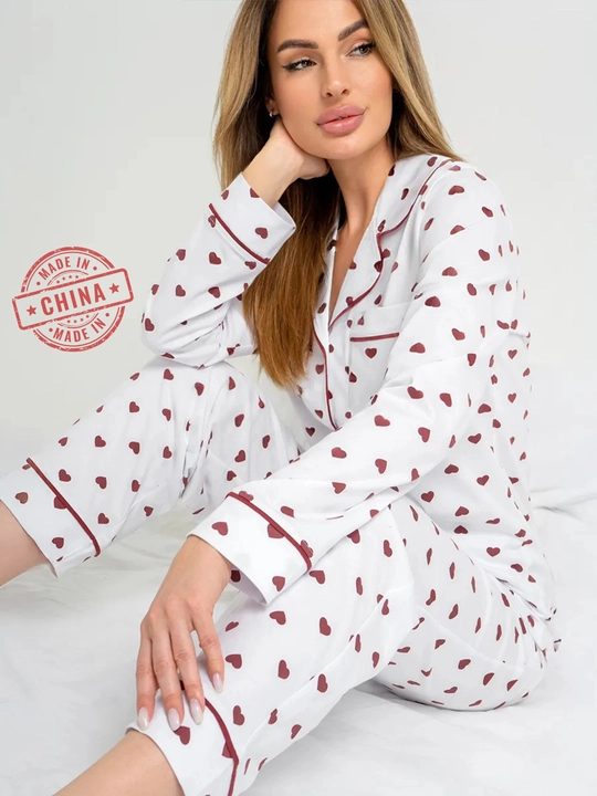 Ayollar pijama to‘plami, bahor mavsumi uchun pijamalar, qo‘sh pijama - 