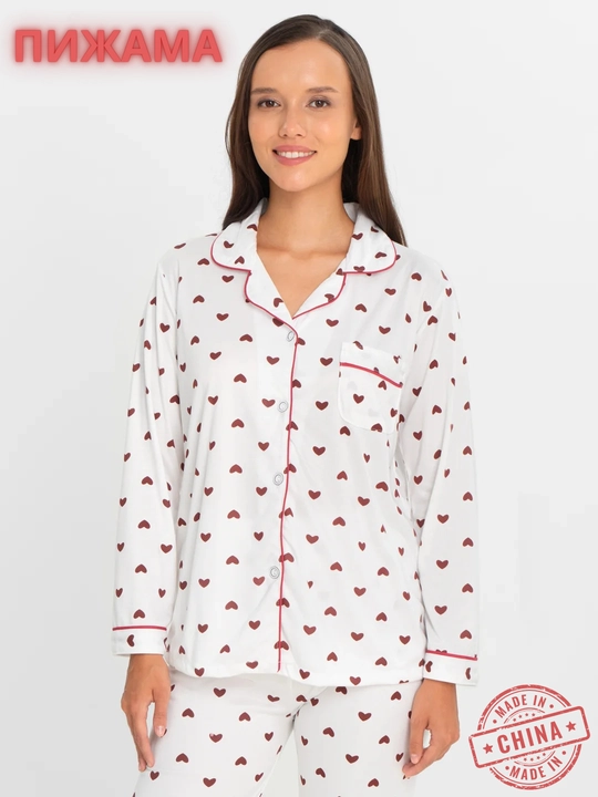 Ayollar pijama to‘plami, bahor mavsumi uchun pijamalar, qo‘sh pijama