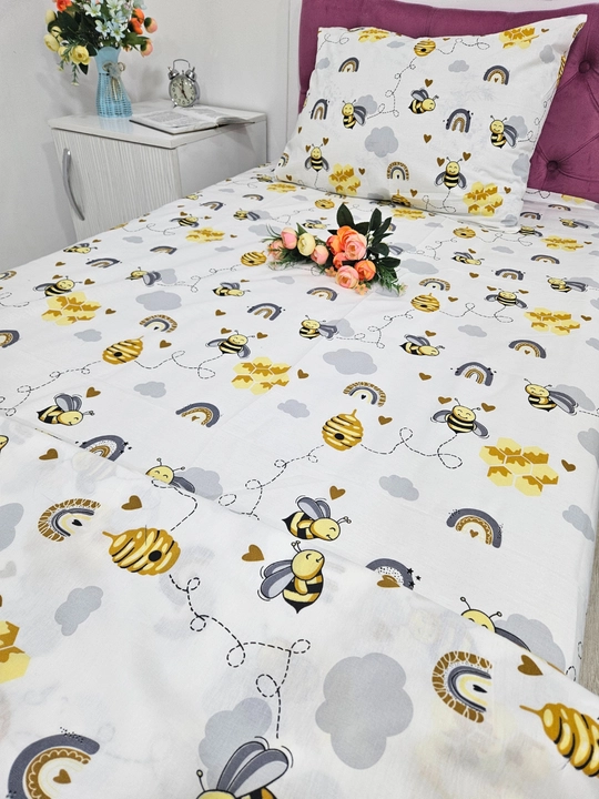 Bolalar uchun Choyshab to'plami POPLIN 1.5 kishilik komplekt, paxta, gippoallergenniy
