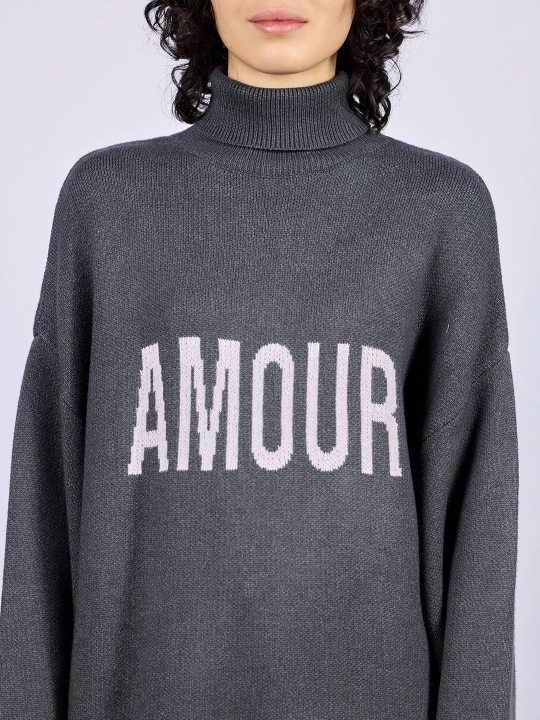 Selfie ayollar uchun baland bo'yinli kozok