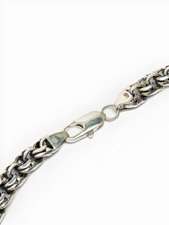 Erkaklar uchun Bismark kumush zanjir 925 proba – Sumayya Silver, 55 sm,  100 gm kordinal