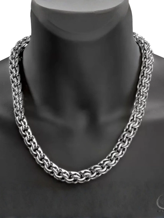 Erkaklar uchun Bismark kumush zanjir 925 proba – Sumayya Silver, 55 sm,  100 gm kordinal