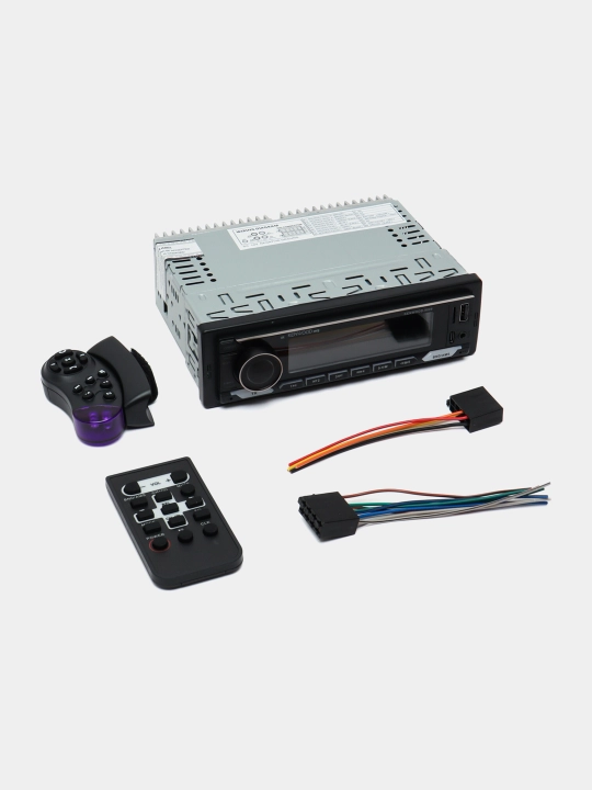 Магнитола Kenwood, USB, Bluetooth, FM, AUX, 2 пульта ДУ