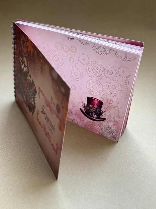 Bloknot "Maroon Steampunk" uslubidagi