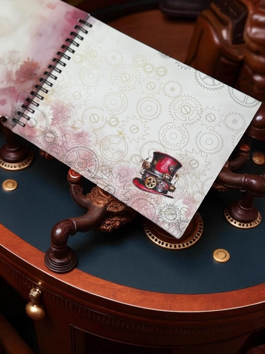 Bloknot "Maroon Steampunk" uslubidagi