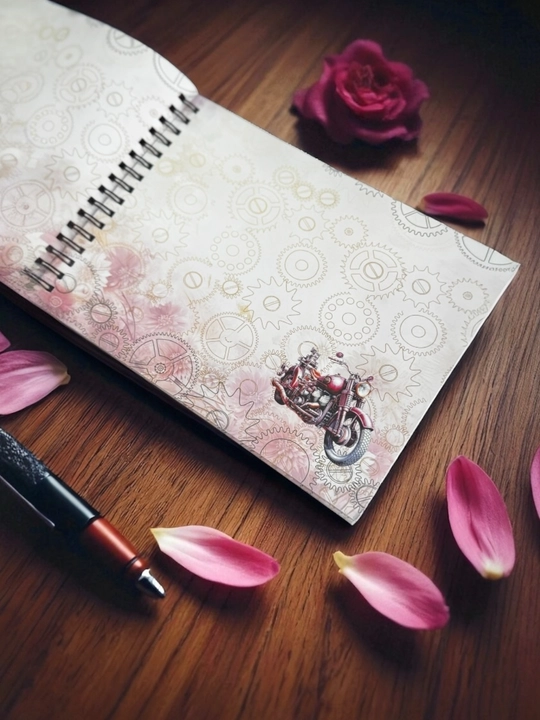 Bloknot "Maroon Steampunk" uslubidagi
