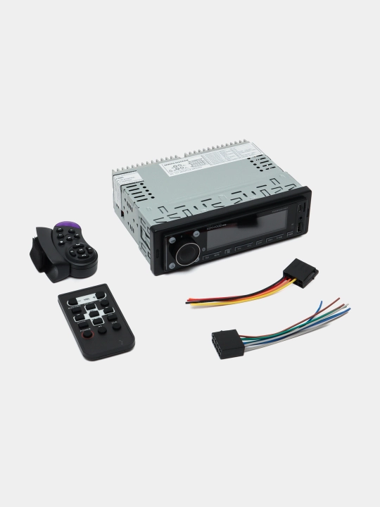 Магнитола Kenwood, USB, Bluetooth, FM, AUX, 2 пульта ДУ