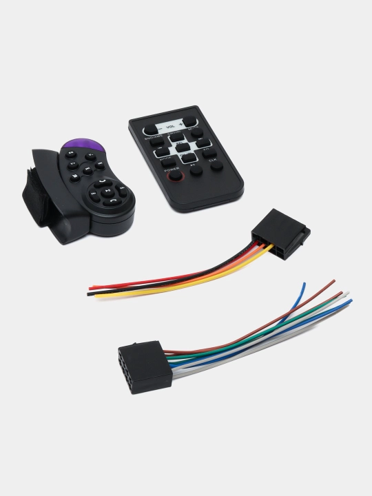 Магнитола Kenwood, USB, Bluetooth, FM, AUX, 2 пульта ДУ