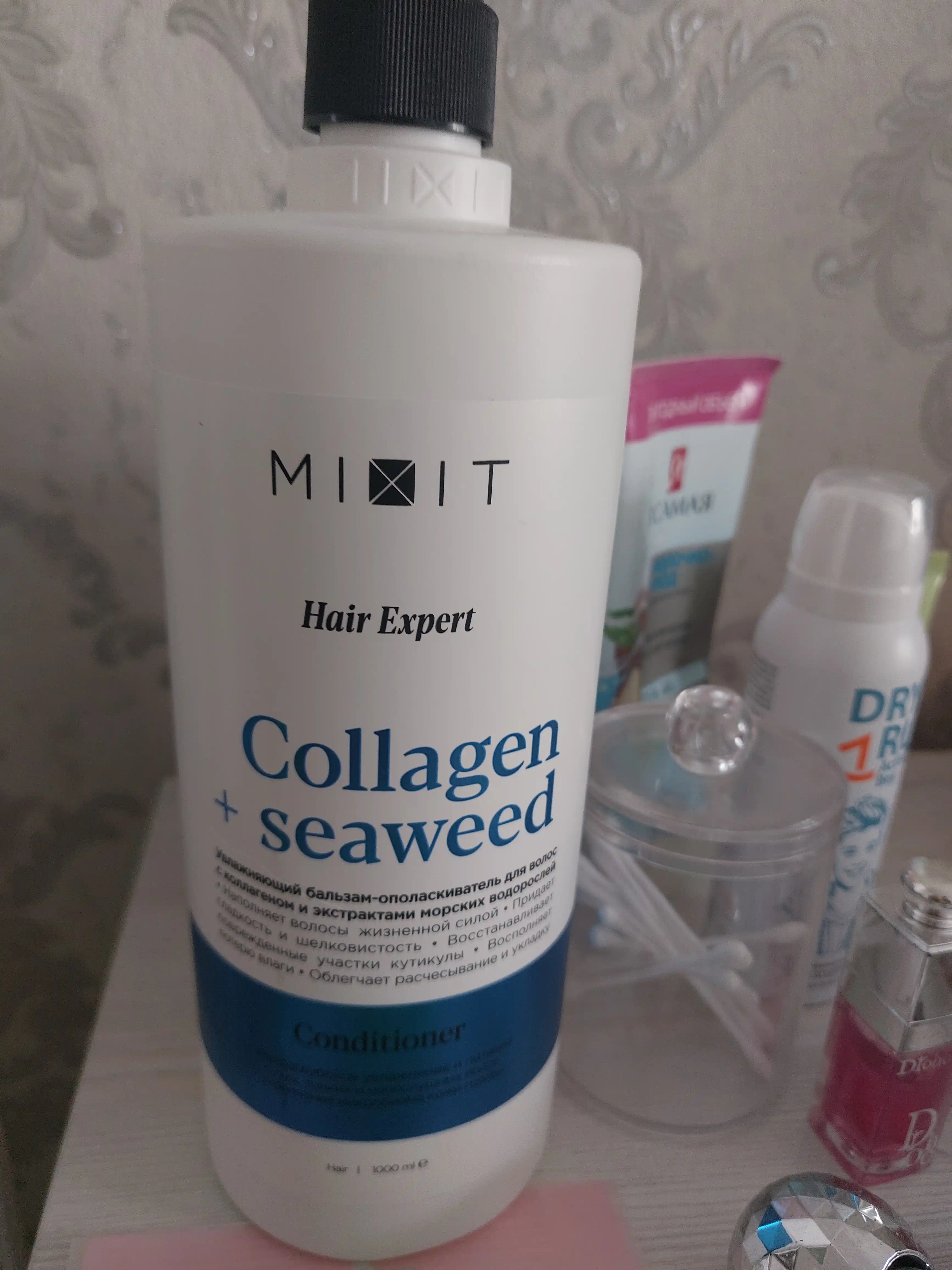 MIXIT soch uchun kollagen va dengiz o‘tlari ekstraktli balzam, 1000 ml