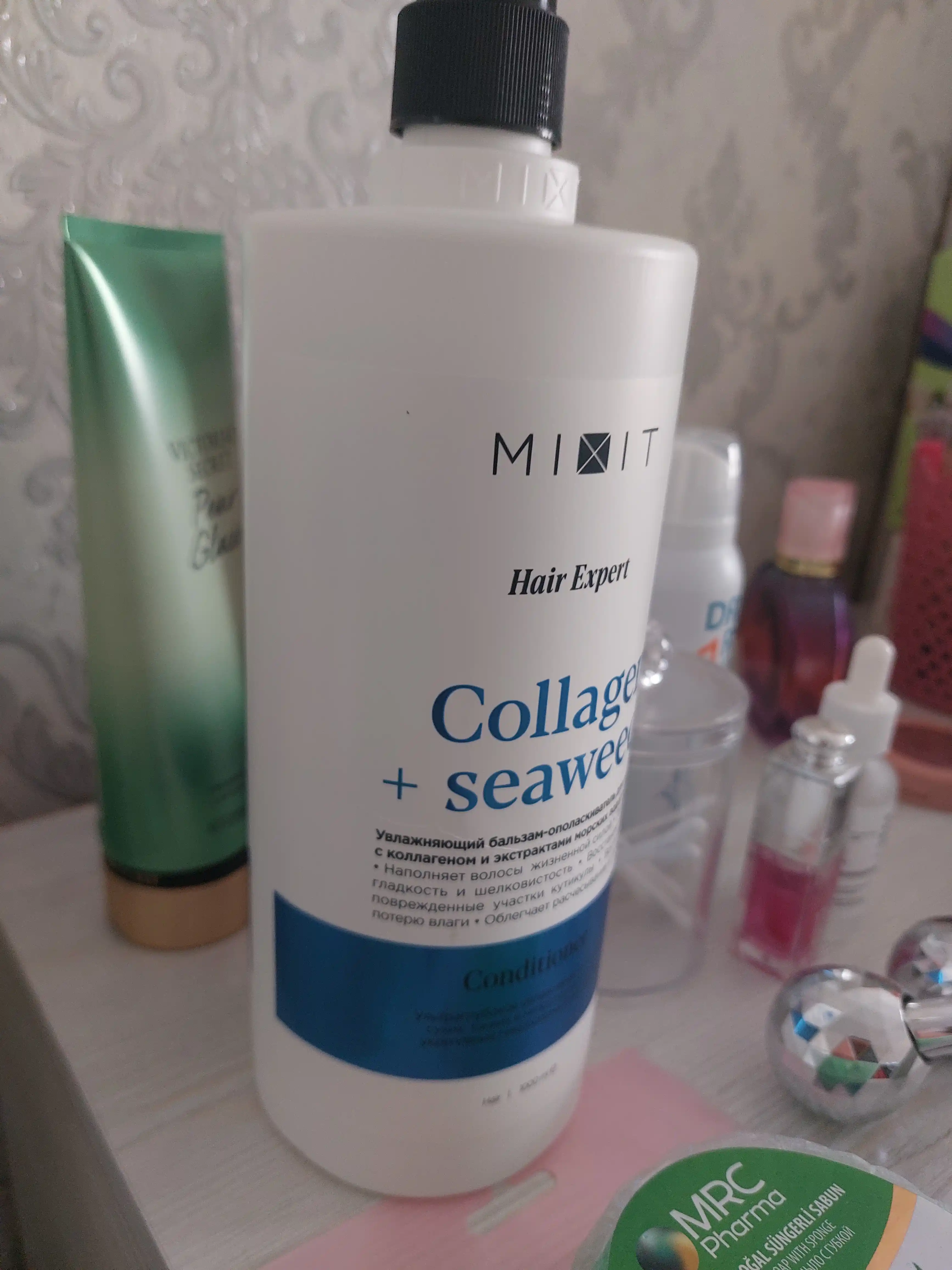 MIXIT soch uchun kollagen va dengiz o‘tlari ekstraktli balzam, 1000 ml