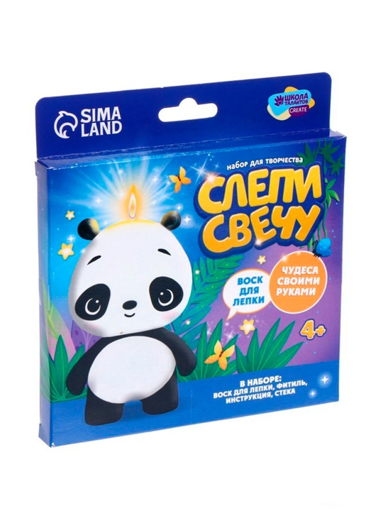 O'z qo'llaringiz bilan sham, "Panda" shamini, ijodkorlik uchun to'plam qiling