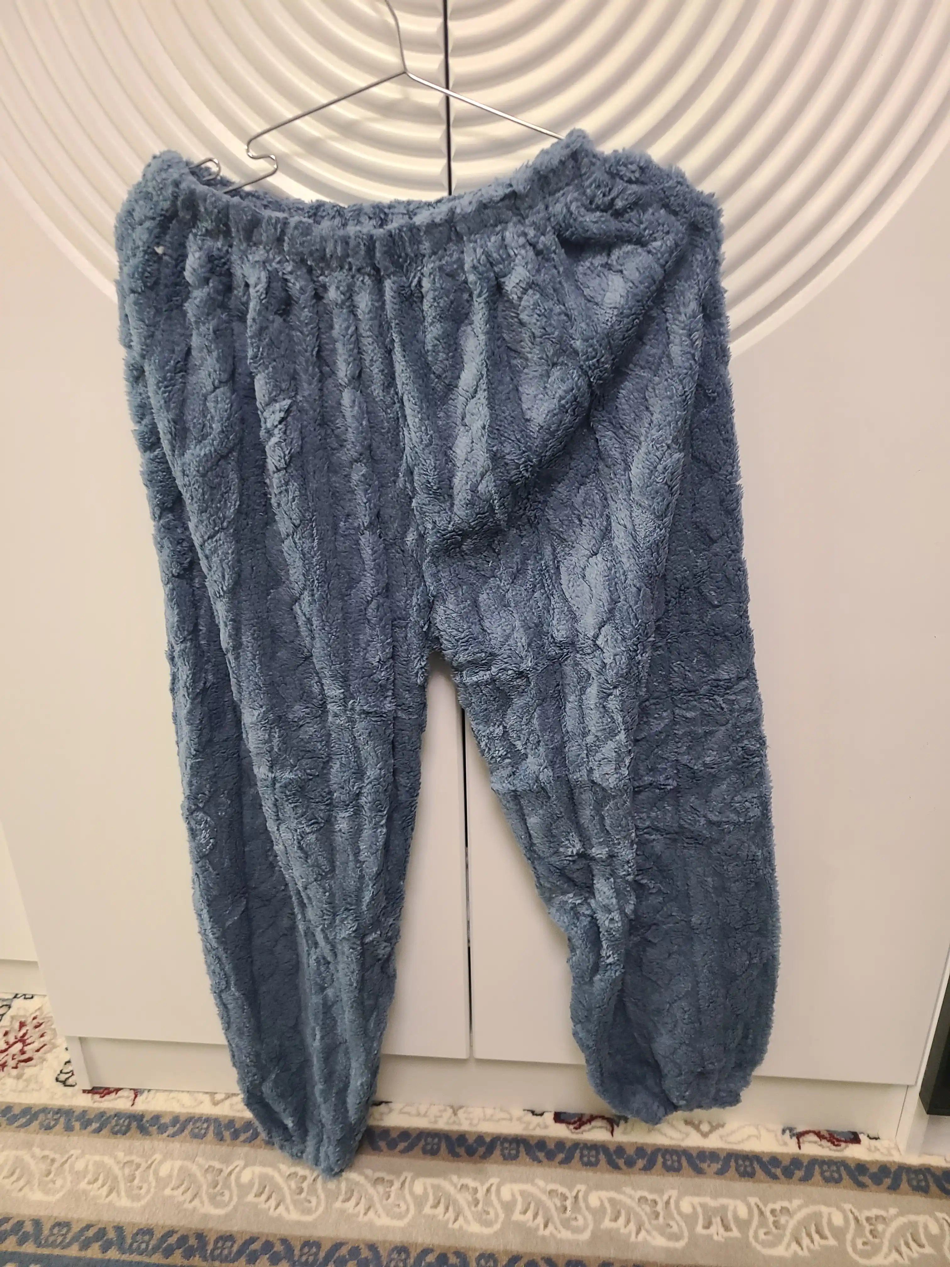 Ayollar va qizlar uchun issiq qishki flizli pijama dvoyka, komplekt shim, triko, kofta