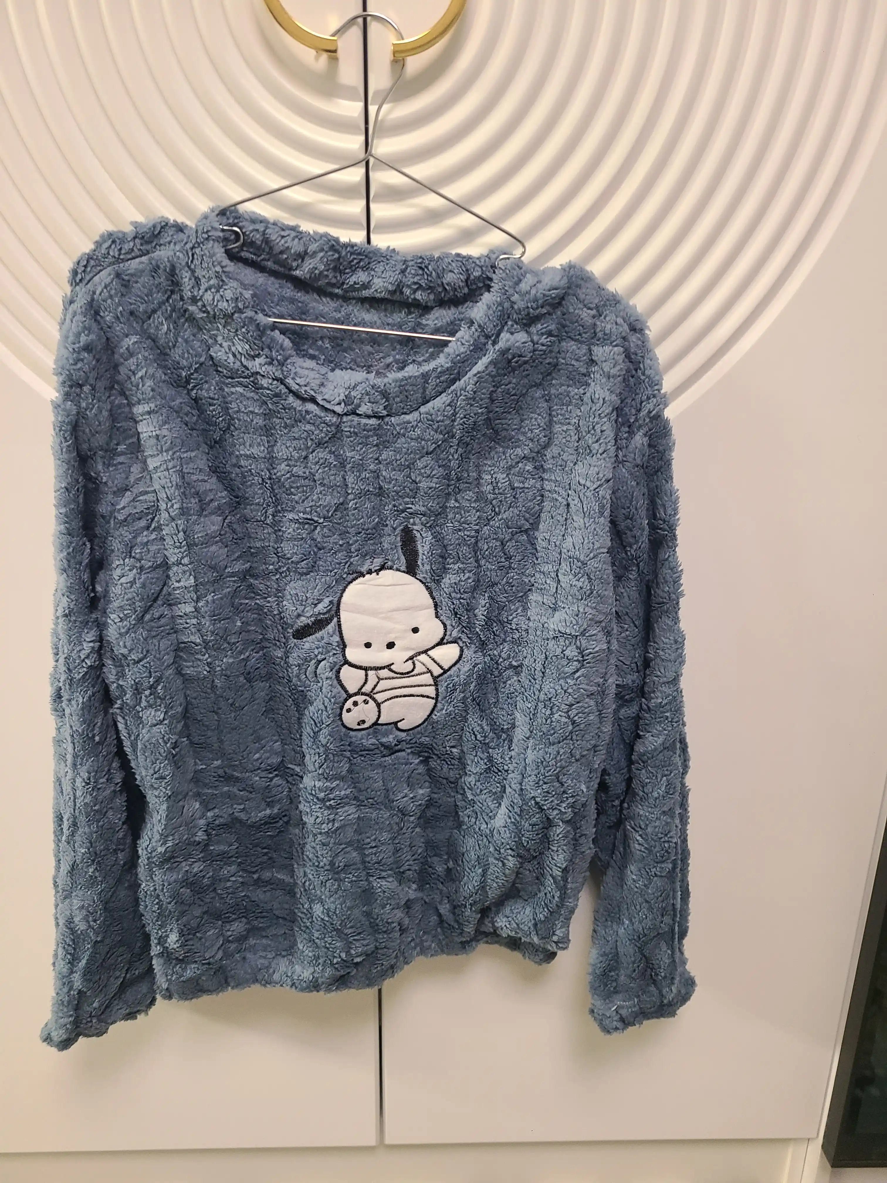 Ayollar va qizlar uchun issiq qishki flizli pijama dvoyka, komplekt shim, triko, kofta