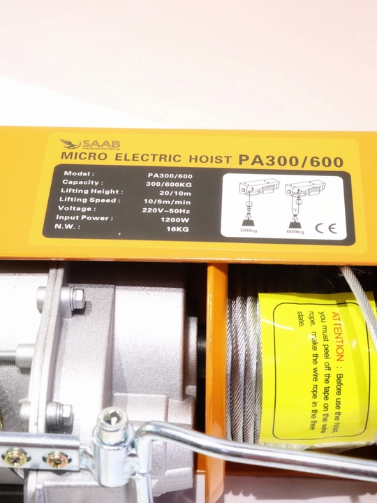 Telfer elektr SAAB PA-1000, 0.5/1 t, balandligi 20/10 m