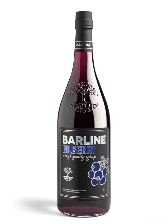 Barline Bilberry — Ko‘k meva siropi qahva, kokteyl va desertlar uchun, 1 l