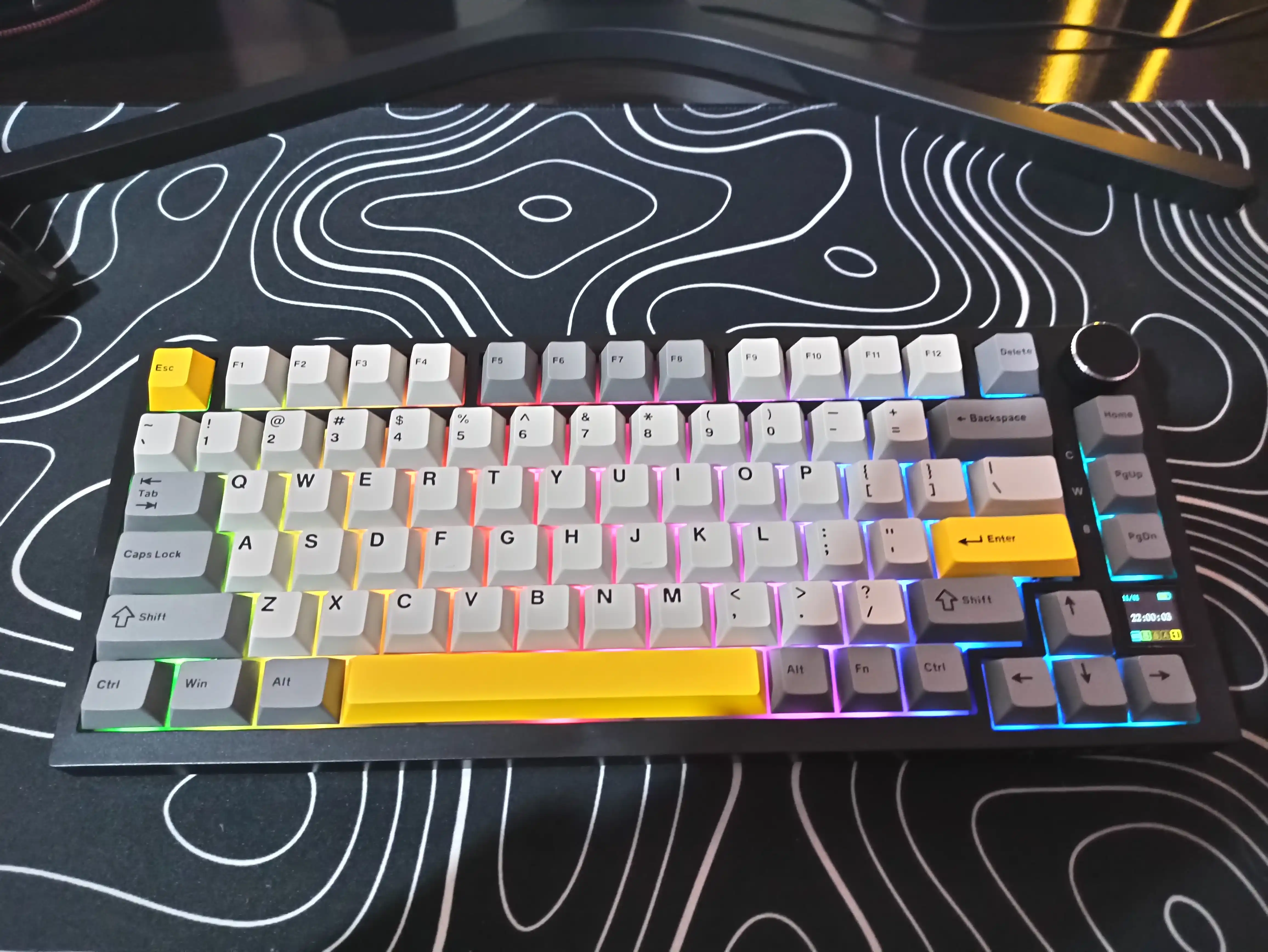 AJAZZ AK820 Pro mexanik klaviaturasi, o‘yin, simli, simsiz, Bluetooth, RGB