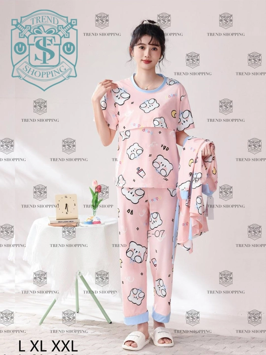 Ayollar uchun pijama, 3 tasi birda - 