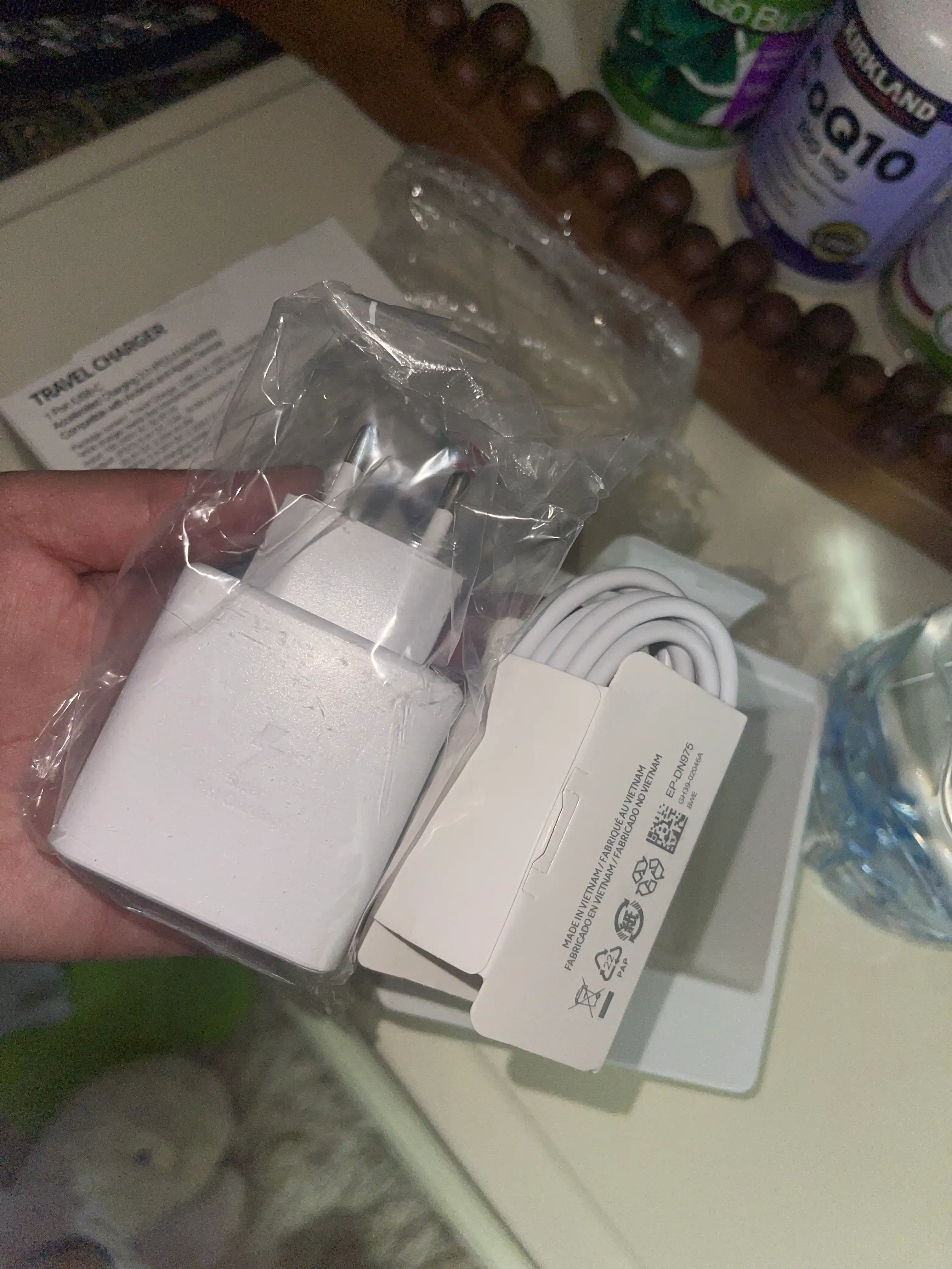 Zaryadnik Samsung Super Fast Charging 45W Type-C adapter kabeli bilan, 1 yil kafolat bor