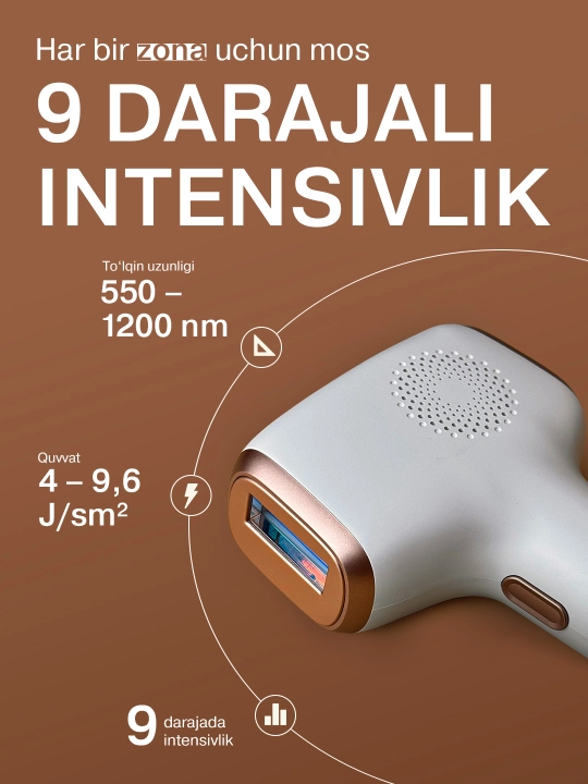Depilazer Pro IPL fotoepilyator 9 daraja