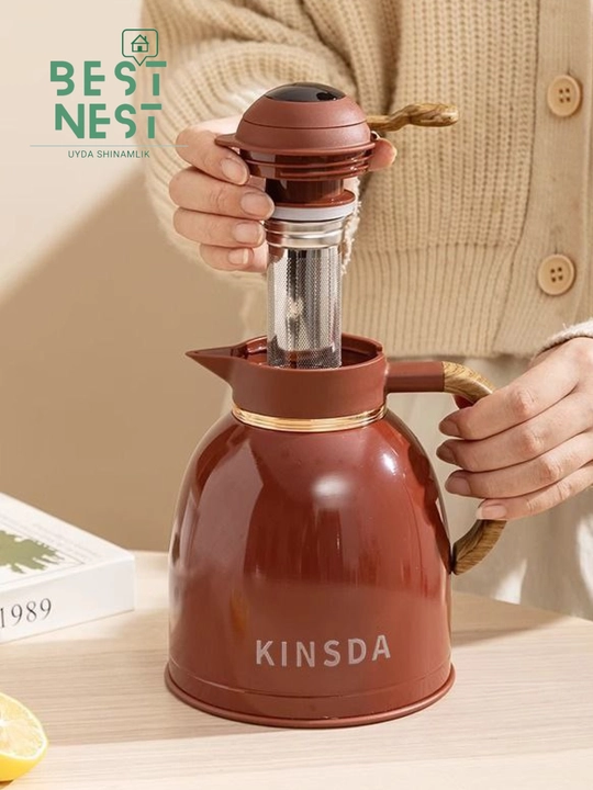 Термос KINSDA, с датчиком температуры, 850 мл - 