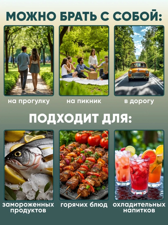 Термосумка-холодильник незаменимый аксессуар для пикников, поездок и повседневно